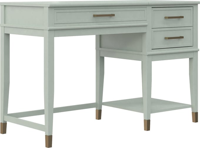 Westerleigh - Bureau met liftblad in MDF groen (77 x 115 x 49 cm)