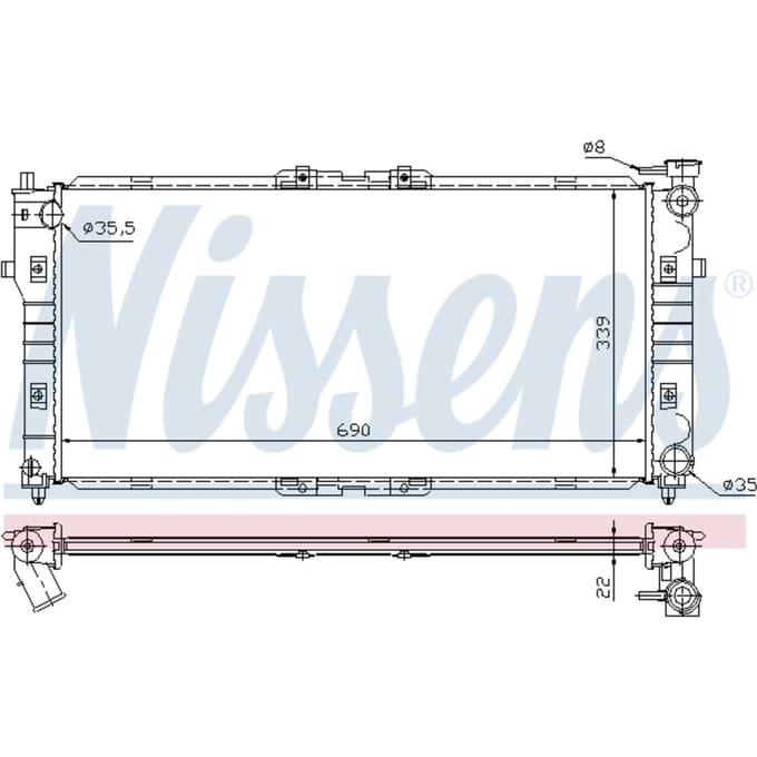 Radiator, motorkoeling NISSENS 62392A