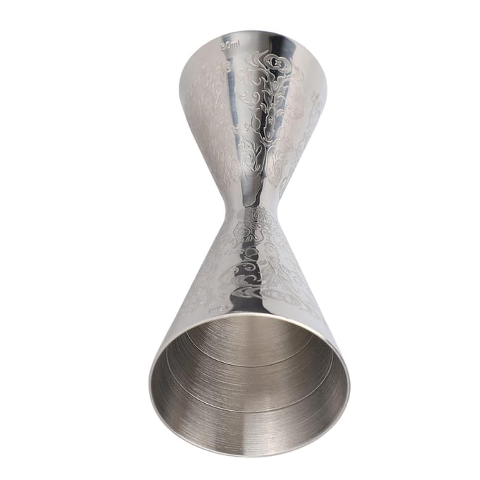 30ml 45ml Mooie Roestvrijstalen Jigger met Schaal Drank Wijn Maatbeker Baraccessoires white