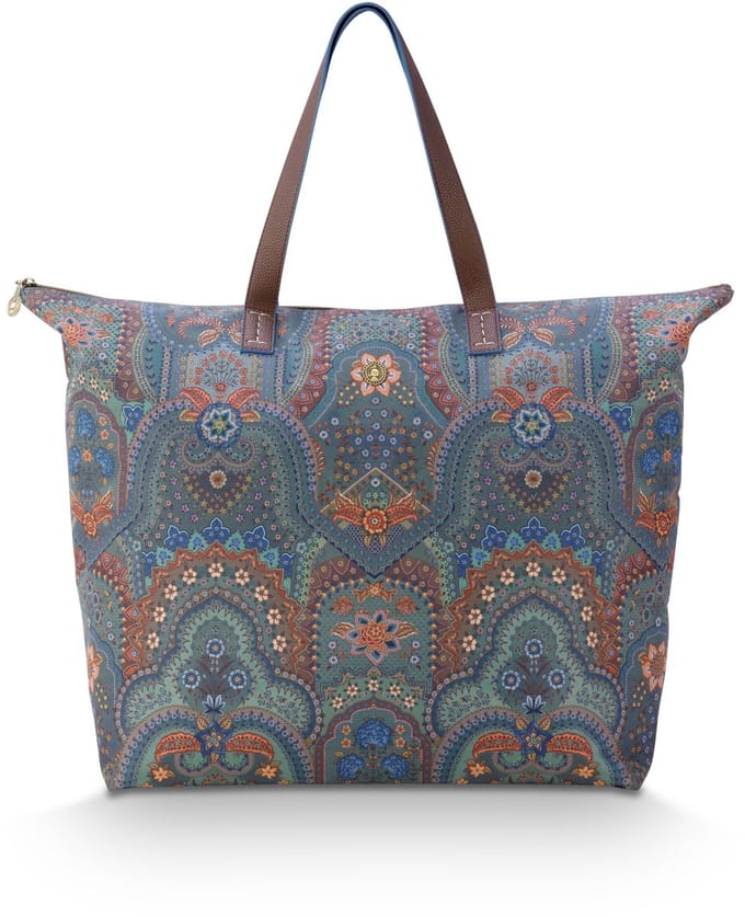 Pip Studio - Tilda Tote Bag Dames - Tas - Jabali - Blauw - 66x20x44cm