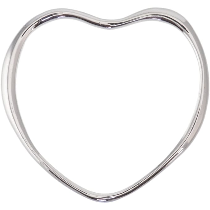 Behave - Bangle in hartvorm design - zilverkleur - romantische look