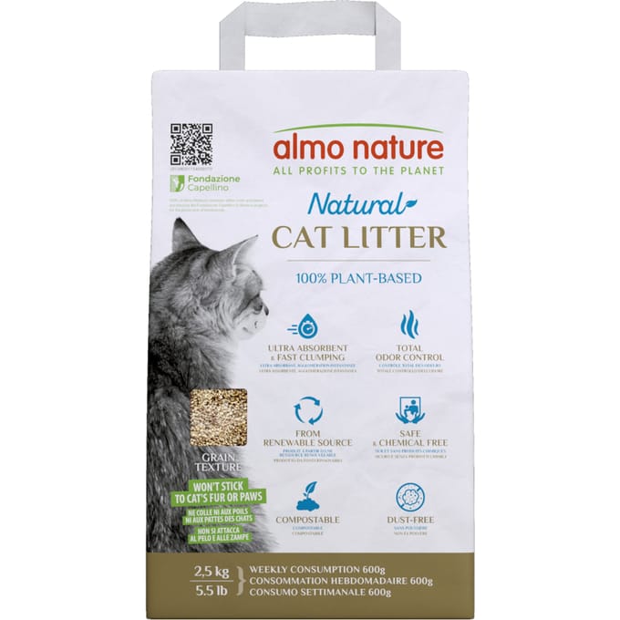 Almo Nature Natuurlijke Korrelige Kattenbakvulling - Grain Texture - 2,5 kg