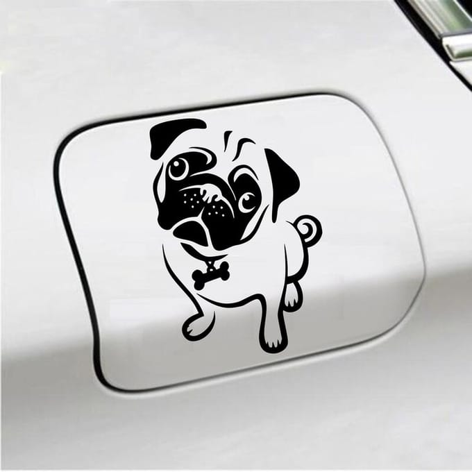 Bumpersticker - Hond - 15 X 10 - Zwart