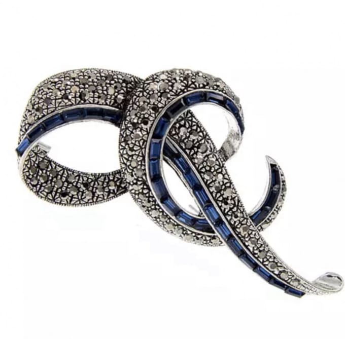 Broche-Blauw-Octo- Charme Bijoux