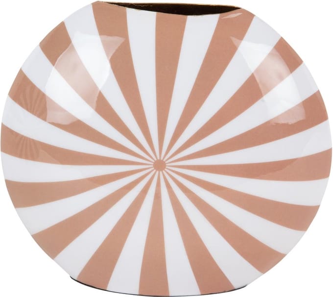 Present Time Vaas Candy Swirl - Bruin - 22x5x19cm - Modern