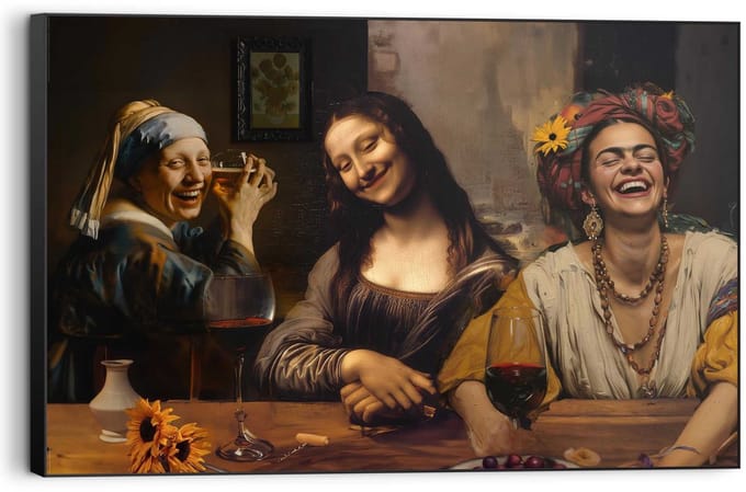 Schilderij Meidenavond - 60 x 90 - Hout - REINDERS