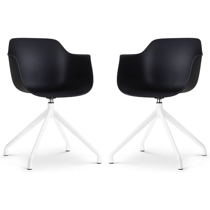 Set van 2 eetkamerstoelen Nola-Puk draaibaar | Nolon