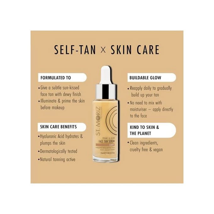 St. Moriz Professional Prim &amp; Glow Face Tan Serum Light 25 ml