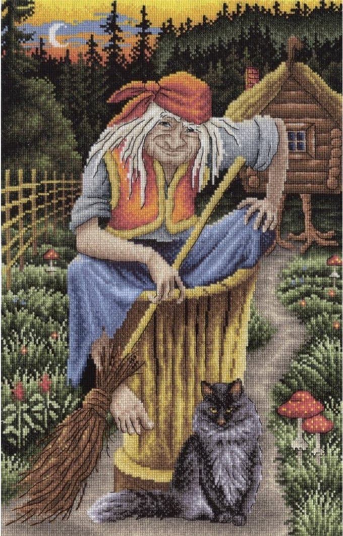 Borduurpakket Baba - Yaga