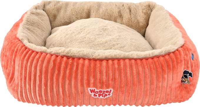 Woezel & Pip divan corduroy vierkant roze 60cm