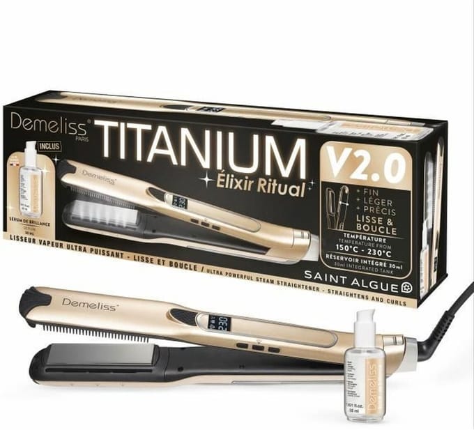 Hair Straightener Saint-Algue TITANIUM V2 ELIXIR RITUAL DEMELISS