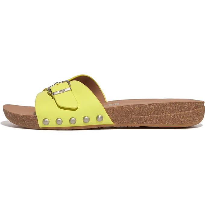 FitFlop Iqushion adjustable buckle leather slides