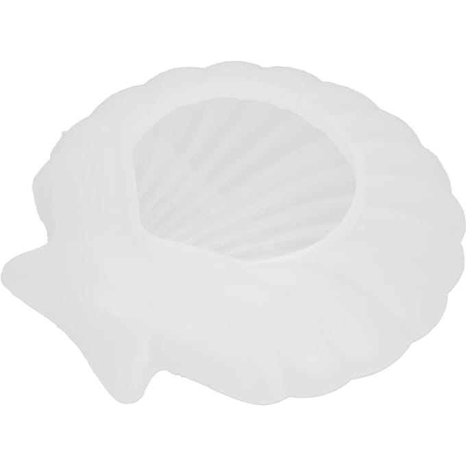 Schelp Sieraden Bakje Mal Zeeschelp Siliconen Opbergbord Mal voor DIY Knutselen Huisdecoratie white