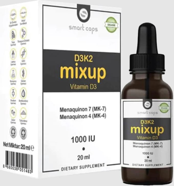 D3K2 Mixup - Vitamine D3 - 1000IU - 20ml - 100% natuurlijk