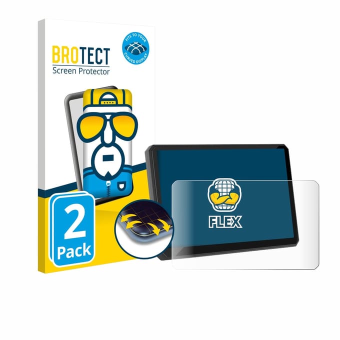 BROTECT - Screenprotector voor Carpuride W702BS 7" - Folie Beschermfolie transparant volledig dekking - 2 Stuks