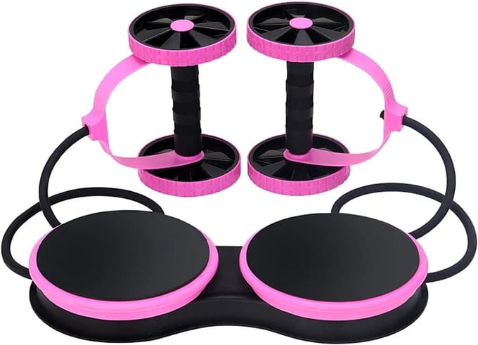 Buikspier Trainer - AB Roller Fit - Buikspieroefeningen - Dubbele Stretch - Niet gespecificeerd - Roze