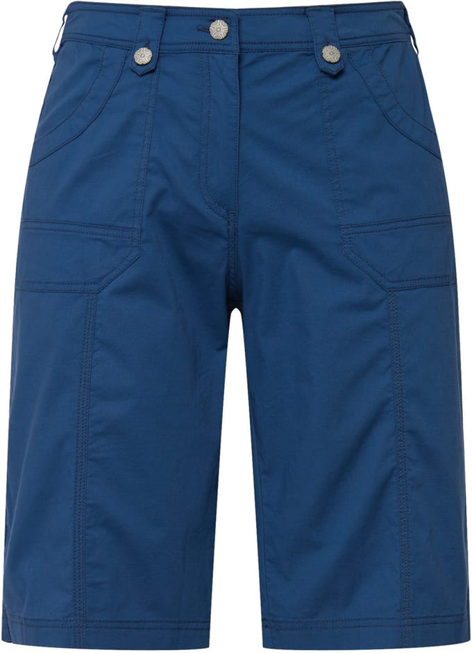 Ulla Popken - Dames - Cargo-bermuda comfortabele tailleband 4-pocket model - Denim blauw - Maat 56