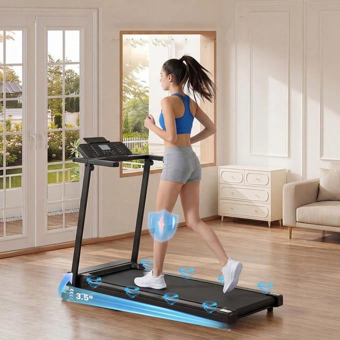 Opvouwbare loopband Home Elektrisch X2NC met app KT-S3 12 km/u GROOT DISPLAY STIL 120 kg 3,5°