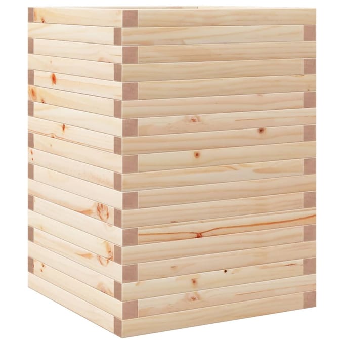 vidaXL - Plantenbak - 50x50x68,5 - cm - massief - grenenhout