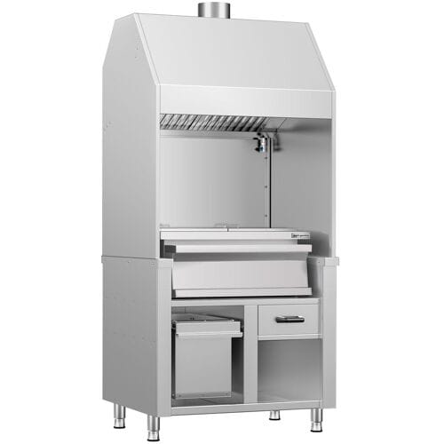 GGM Gastro Holzkohlegrill BERLIN - 960mm - Edelstahl Zilver
