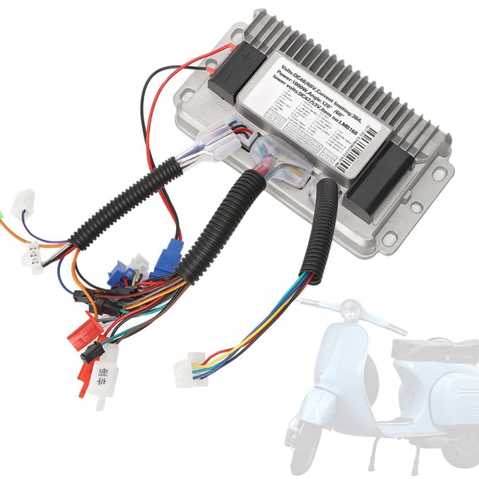 1000W Ebikes Borstelloze Controller Sinusgolven 36V?48V Universeel 3 Modi Gegoten Aluminium Behuizing gray