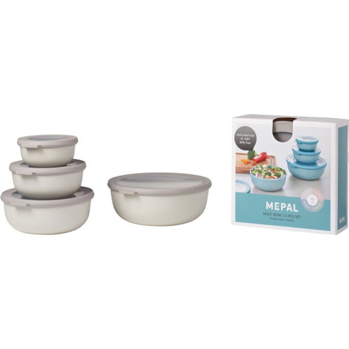 Mepal - Multikom Cirqula vershouddoos set - 350 + 750 + 1250 + 2250 ml - Rond - Nordic white