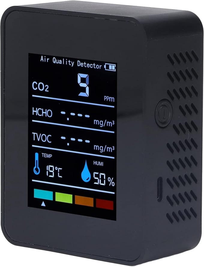 Luchtkwaliteitsmeter met CO2, Temperatuur en Vochtigheid Sensor - Nauwkeurige Meting