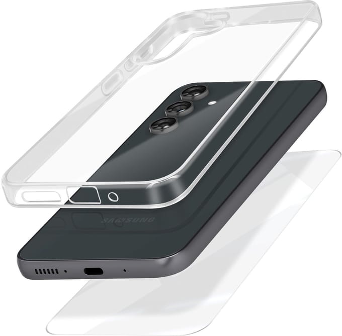 Mayaxess, Beschermingskit Geschikt voor Samsung Galaxy A54 5G Integrale bescherming, Transparant