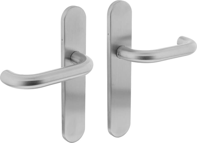 Intersteel Deurkruk Rond op op schild blind rvs geborsteld