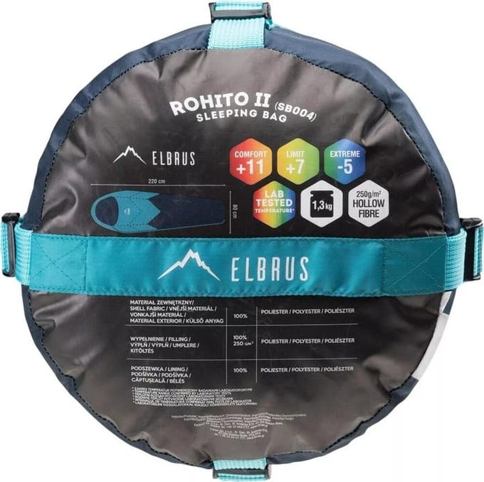 Elbrus Rohito Ii Slaapzak Blauw Regular / Right Zipper