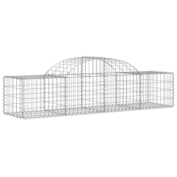 vidaXL - Schanskorf - gewelfd - 200x50x40/60 - cm - gegalvaniseerd - ijzer