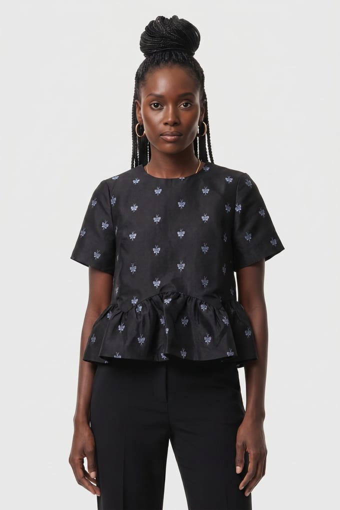 & Other Stories Maisy Top Speed Black Größe: 32 | Blusen Outlet | Damen | Schwarz
