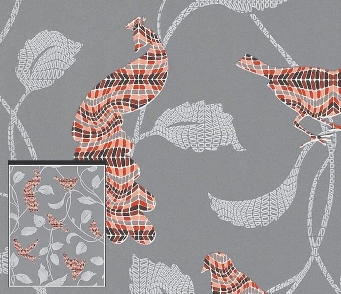 Rasch Funky Flair Vliesbehang Vogels 721713