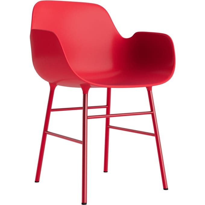 Normann Copenhagen Form fauteuil met metalen frame - NormannCopenhagenFormBrightRed