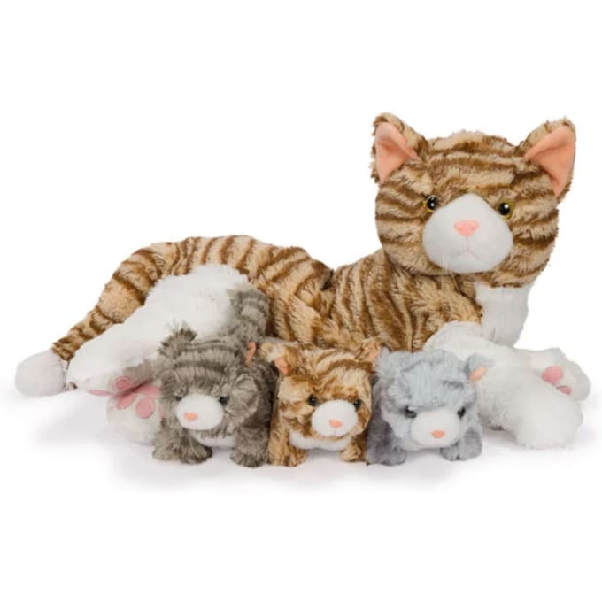 Noxxiez Pluche Familie - Mama Kat met 3 baby's