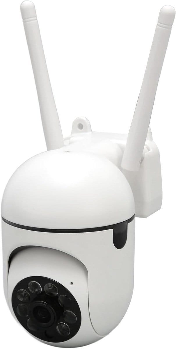 Beveiligingscamera Buiten - WiFi Camera - Huisbewaking - Full HD 1080P - 14 x 11 x 7 cm - Wit