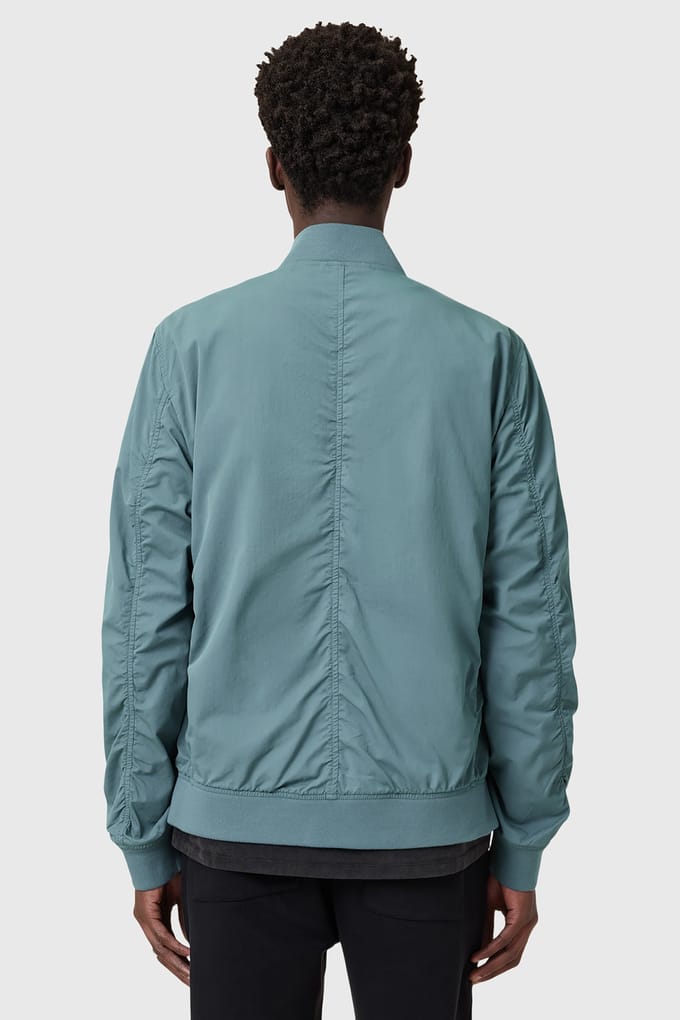 AllSaints Bassett Bomber Eris Blue Größe: S | Bomberjacken Outlet | Herren | Blau