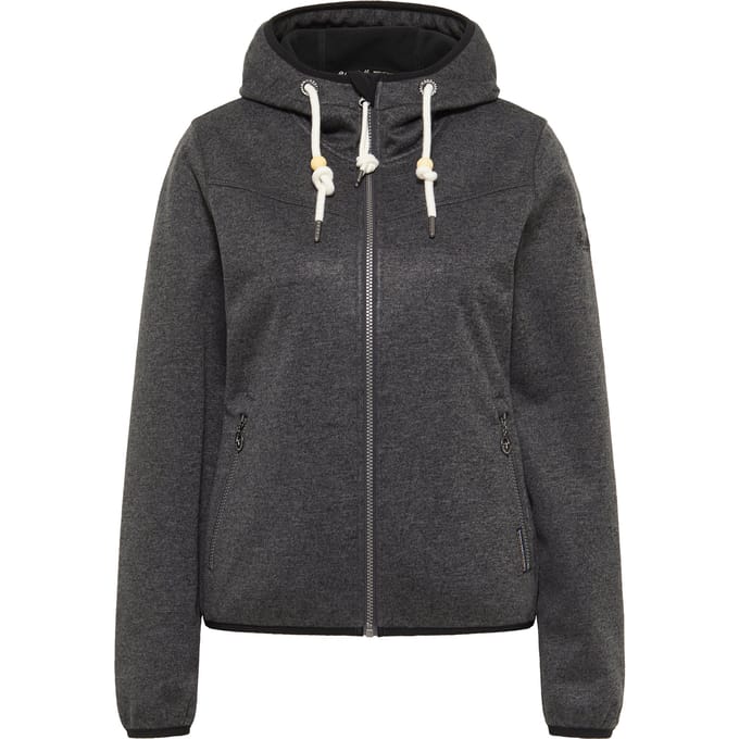 Schmuddelwedda Gebreid fleece functioneel jack fraully Dames donkergrijs gem