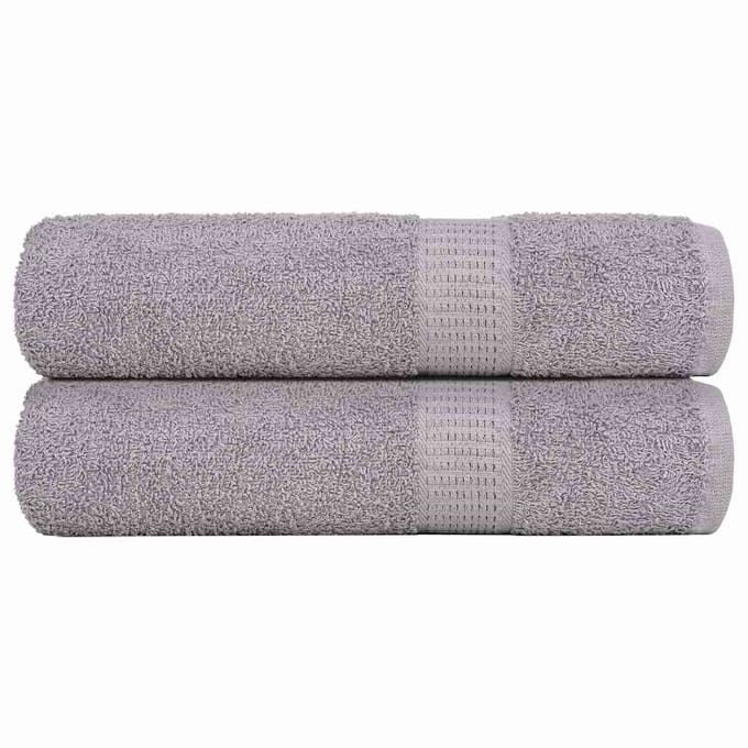 vidaXL - Douchehanddoeken - FROGN - 2 - st - 70x140 - cm - 360 - g/m² - grijs