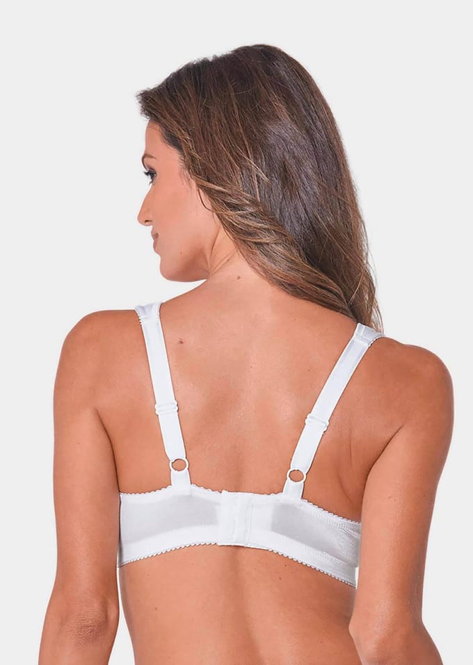 Stevige, moderne beugelbeha - wit - Gr. 85 E van Goldner Fashion