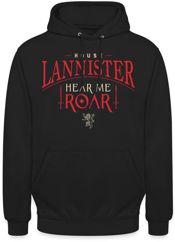 Game Of Thrones Huis Lannister Hear Me Roar Hoodie Unisex