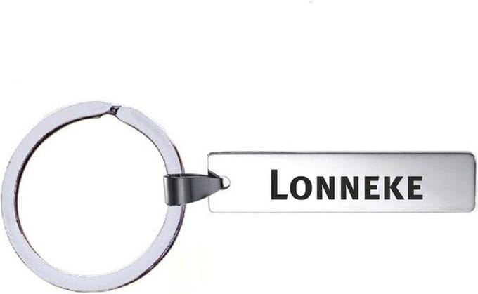 Sleutelhanger Met Naam - Lonneke - RVS
