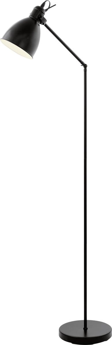EGLO Priddy Vloerlamp - E27 - 137 cm - Zwart/Wit