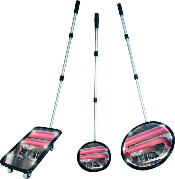 Inspectiespiegel met LED licht - 20 x 40 cm