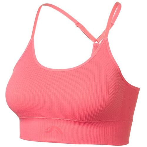 CRIVIT Geribde dames sport-bh - light level (Koraal, XS (32/34))