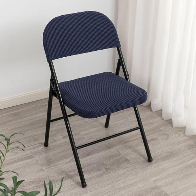 Couverture de chaise de salle à manger pliante de ménage housse de dossier de chaise housse de chaise élastique anti-poussière d'ordinateur de bureau 1 PC gray