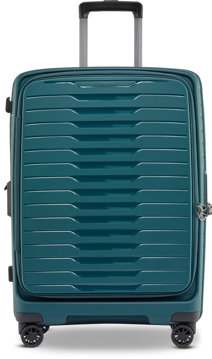 STRATIC Novium ML - medium koffer - 65 cm - voorvak - Petrol