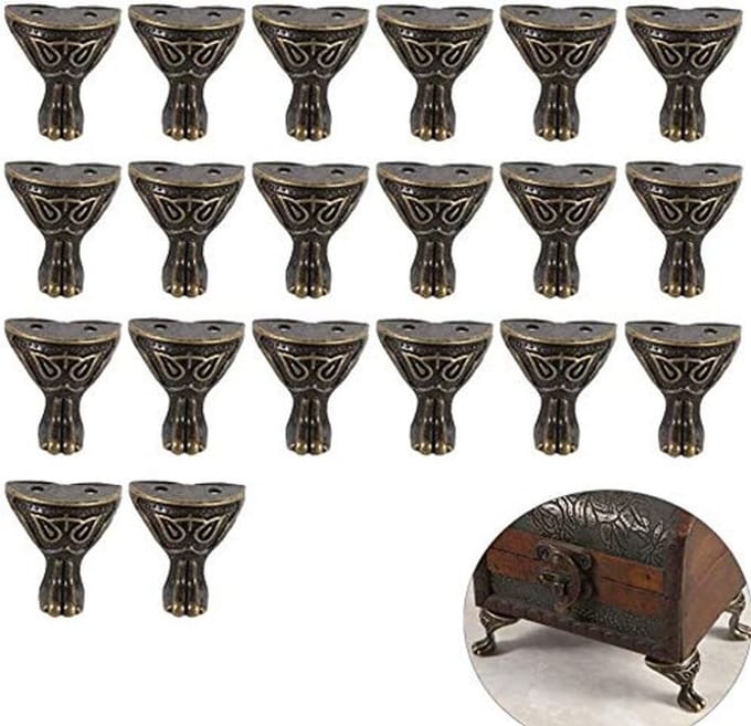 Allecto - Antiek Brons Hoekbeschermer - Decoratieve Box Benen