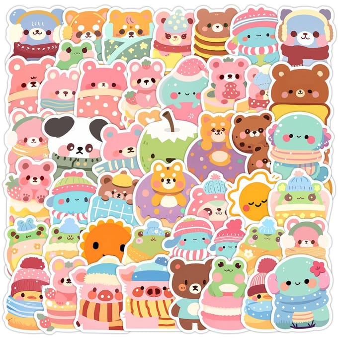 50 STUKS Schattige Dier Graffiti Stickers - Waterdichte Decoratie voor Waterbeker & Computer RecordingYourLife Store