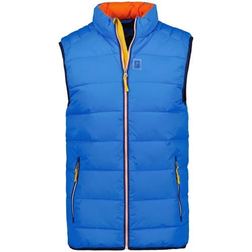 Ragman Body-Warmer Padded Vest Stand Up Zip Collar Side Pockets Azur / male